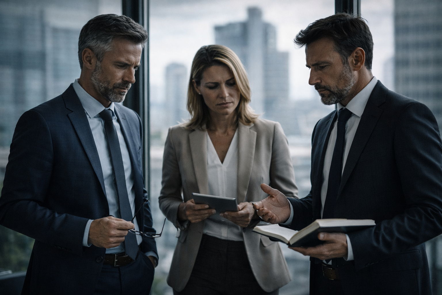 Beratung im modernen Büro Stress im Büro
