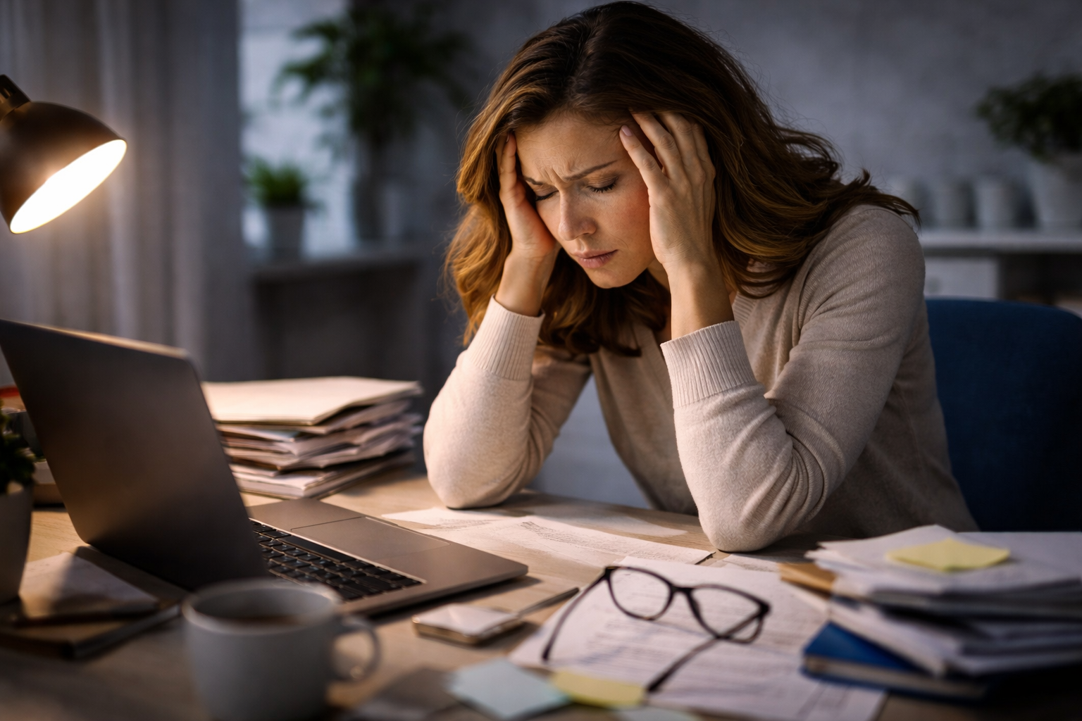 Stress am Schreibtisch